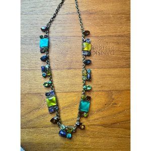 Vintage Pocci Paris Multicolored Necklace Patrick Battaglia
